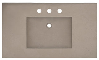 Palomar Vanity Top, Integral Sink, Earth, 36", 8" Widespread Cutout