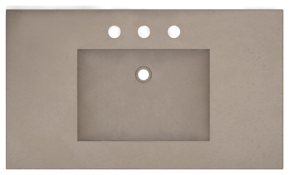 Palomar Vanity Top, Integral Sink, Earth, 36", 8" Widespread Cutout