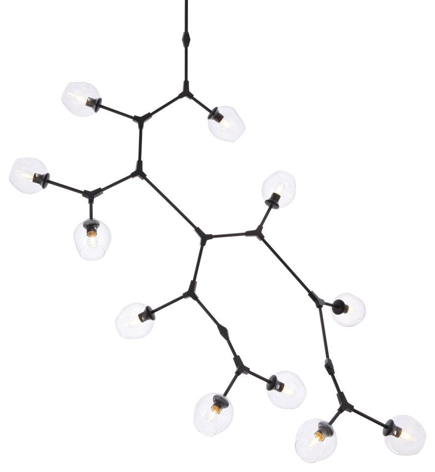 Cerys 11-Lights Black Chandelier