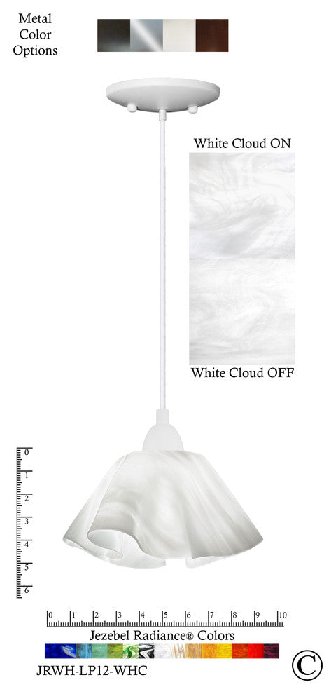 Jezebel Radiance Lily Small Pendant, White Cloud