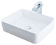 Porcelain Vessel Sink, Faucet  and Drain Combo Set, Chrome