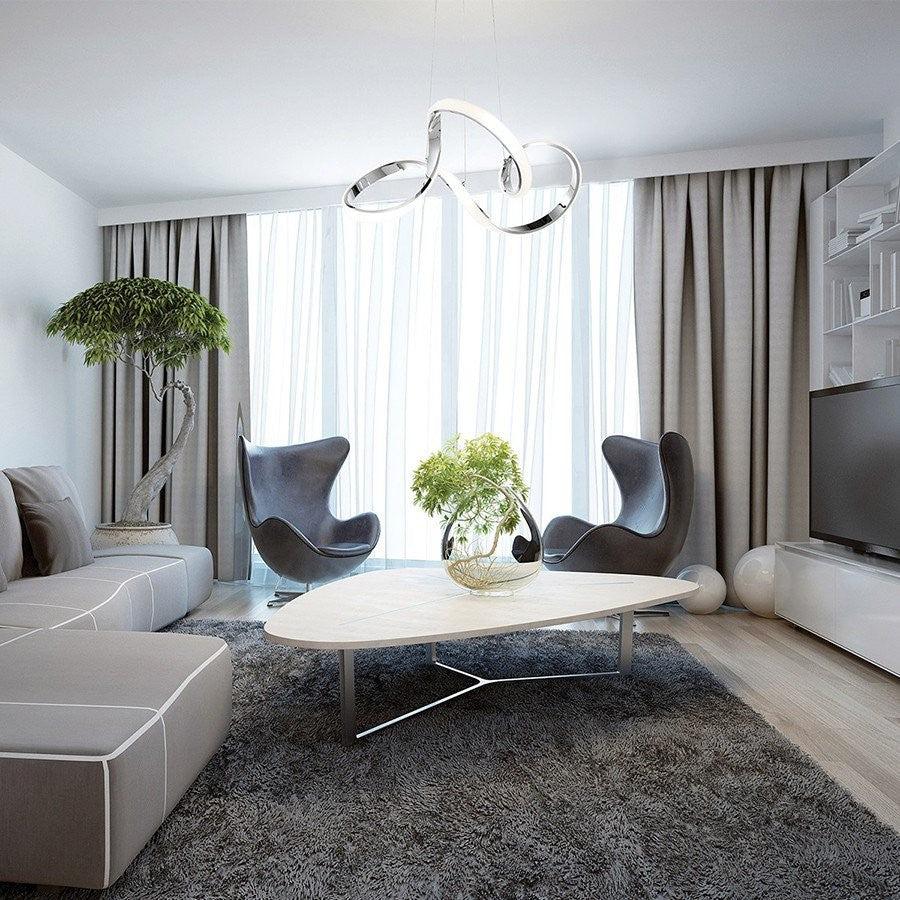 WAC Lighting Vornado 23in LED Chandelier in Chrome