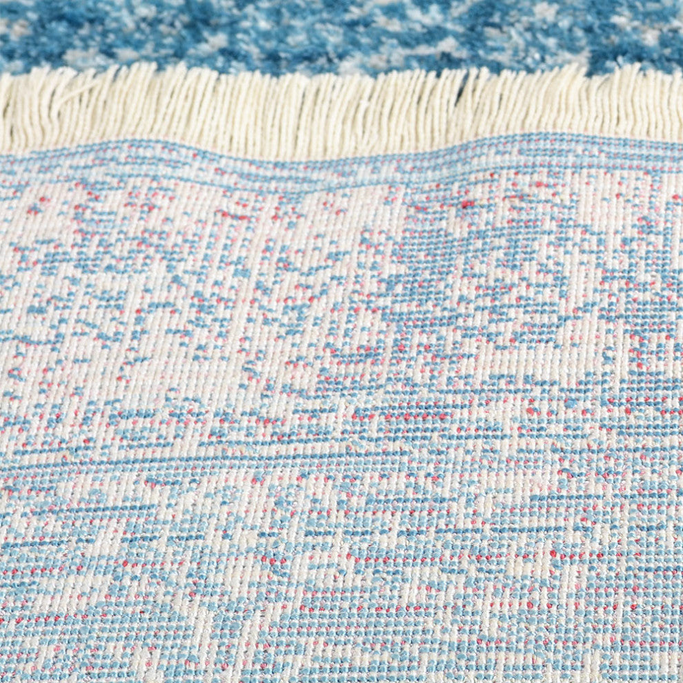 MACHINE MADE POLYESTER AREA RUGS  -Blue Color, Oriental ,Rugs for Living Room