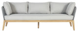 Cypress Teak Wood Sofa with Gray Color Rope Design