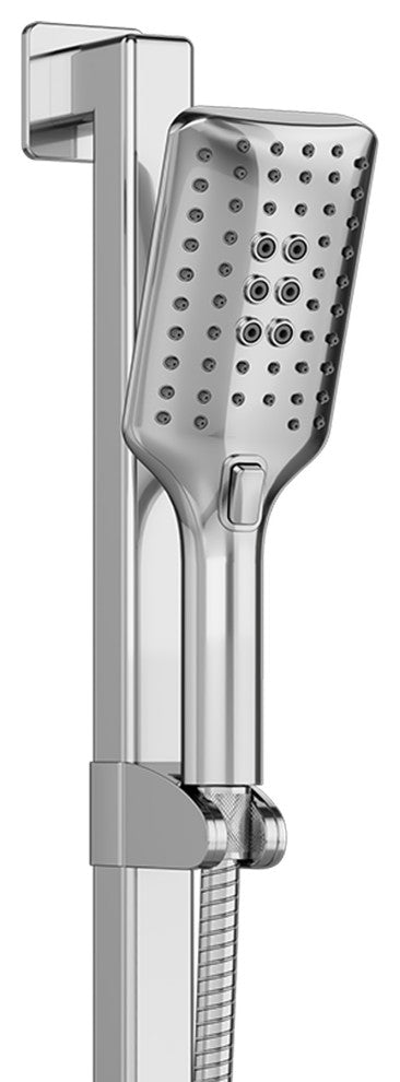 Seville Slide Bar With Handshower, 2.5 GPM, Chrome, Left