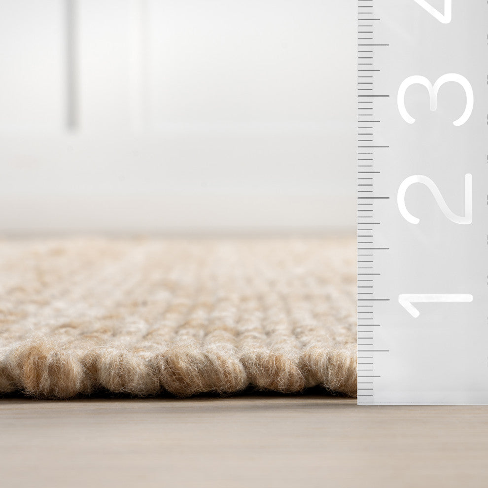 Frenshe Interiors x RugsUSA Palisades Marled Rug, Beige 6' x 9'