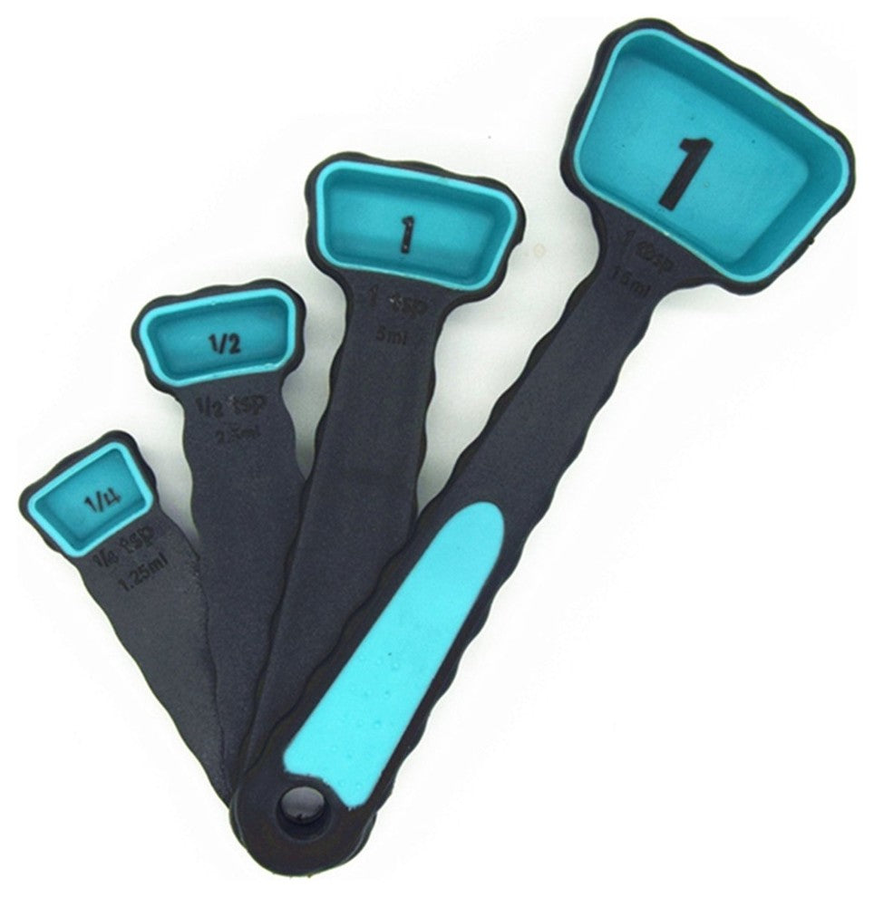 Anroco 8 Piece Silicone Measuring Cups and Spoons Portable Collapsible Set