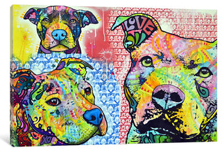 "Thoughtful Pit Bull This Years II" by Dean Russo, 40x26x1.5"