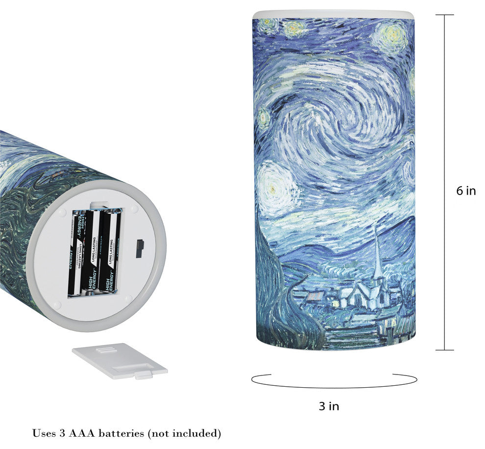 Lavish Home LED Starry Night Candle With Remote Control Timer