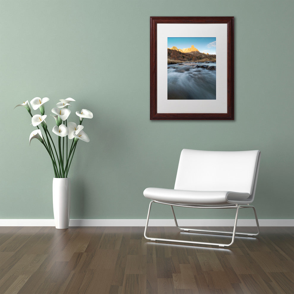Mathieu Rivrin 'First Rays' Matted Framed Art, Wood Frame, White, 20x16