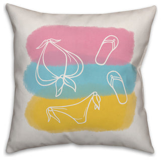 Summer Essentials 20x20 Throw Pillow Cover