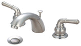 Accent Two Handle Widespread Bathroom Sink Faucet, Pvd Brushed Nickel