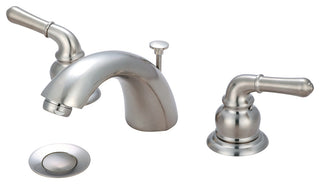 Accent Two Handle Widespread Bathroom Sink Faucet, Pvd Brushed Nickel