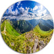 Sunny Day Tatra Mountains Panorama, Landscape Disc Metal Wall Art, 38"