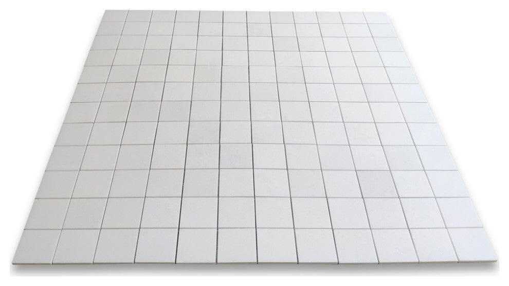 Thassos White Marble 3x3 Square Mosaic Tile Honed, 1 sheet