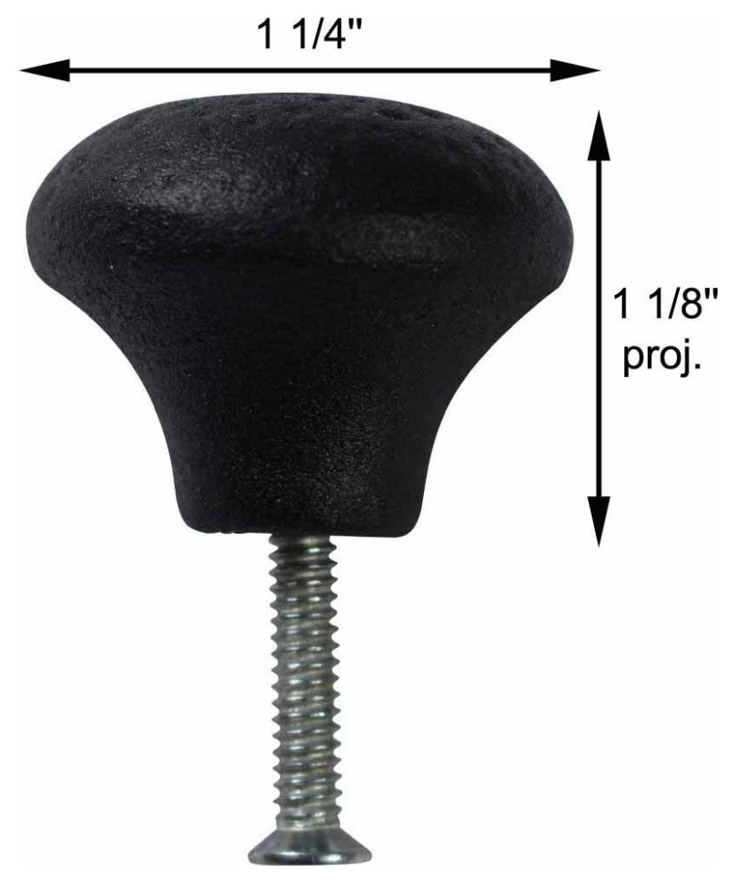 Black Cabinet Knob Wrought Iron Door Pull Handles Drawer Cupboard Handles