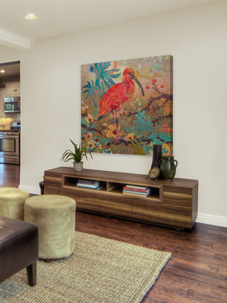 "Scarlet Ibis" Painting Print on Wrapped Canvas