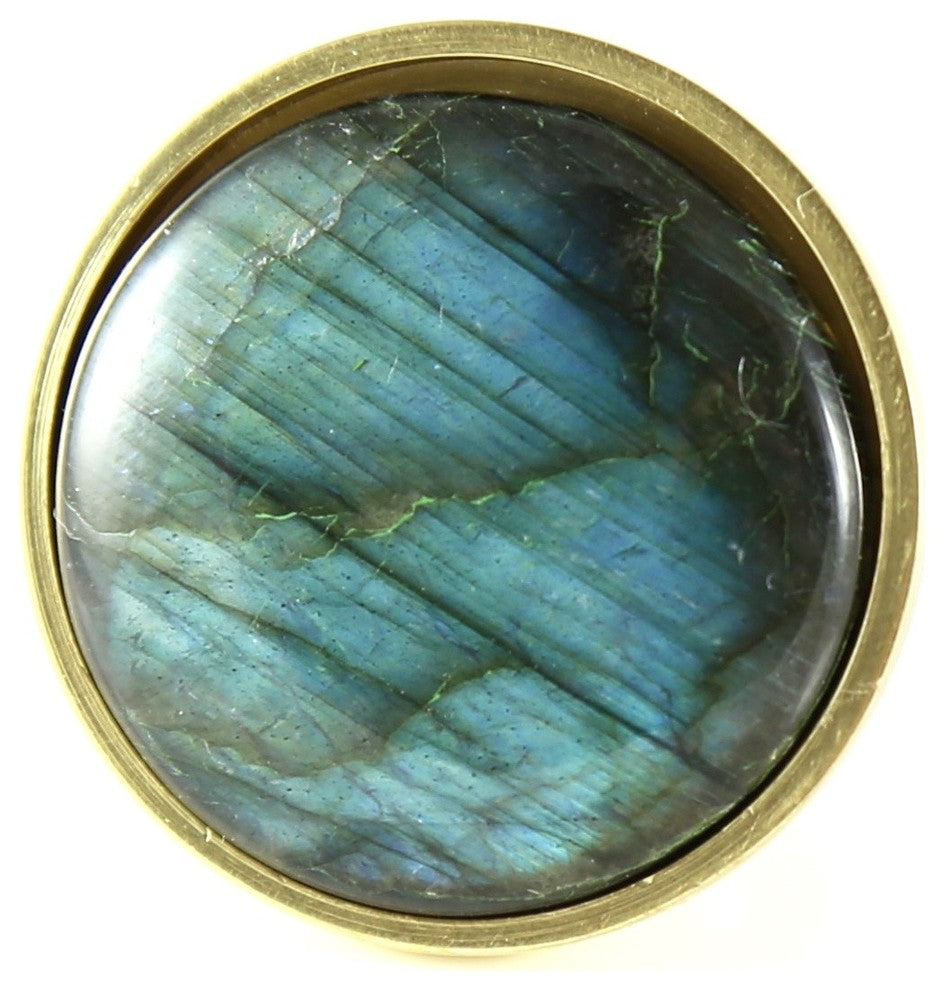 Flash Labradorite Stone Knob