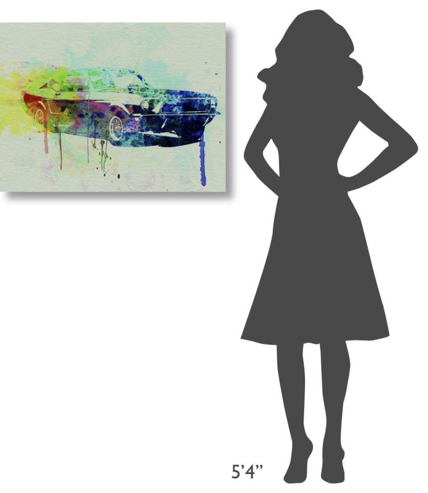 "Ford Mustang Watercolor 2" Fine Art Print