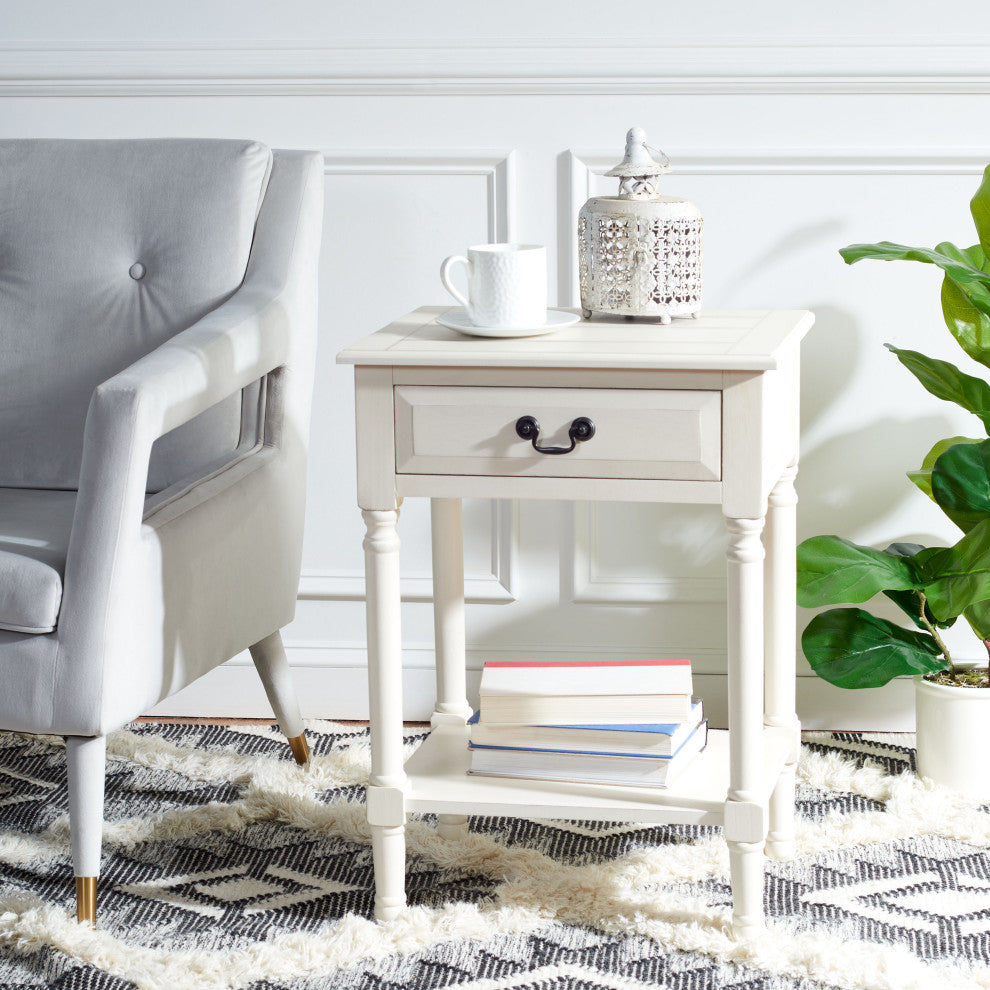 Safavieh Whitney 1 Drawer Accent Table, White