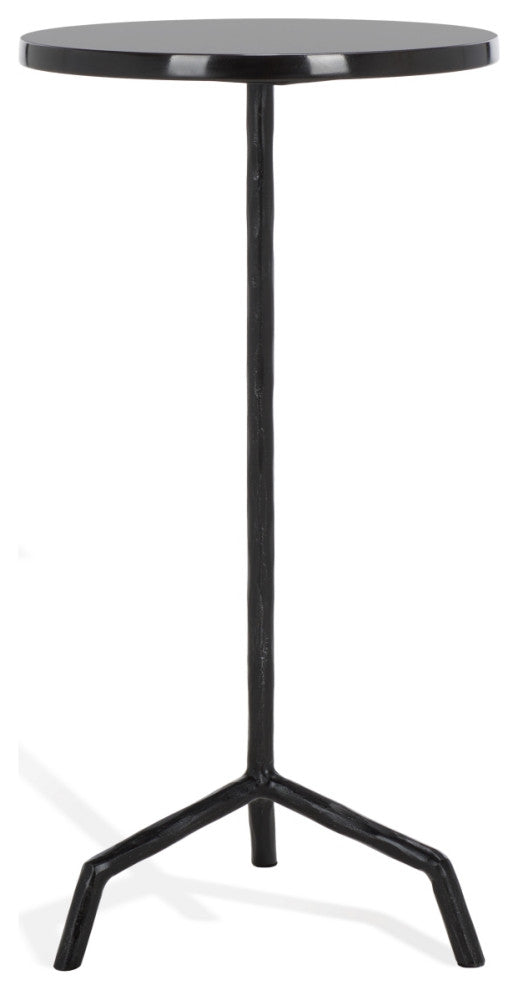 Safavieh Couture Fabrianna Marble Top Drink Table, Black