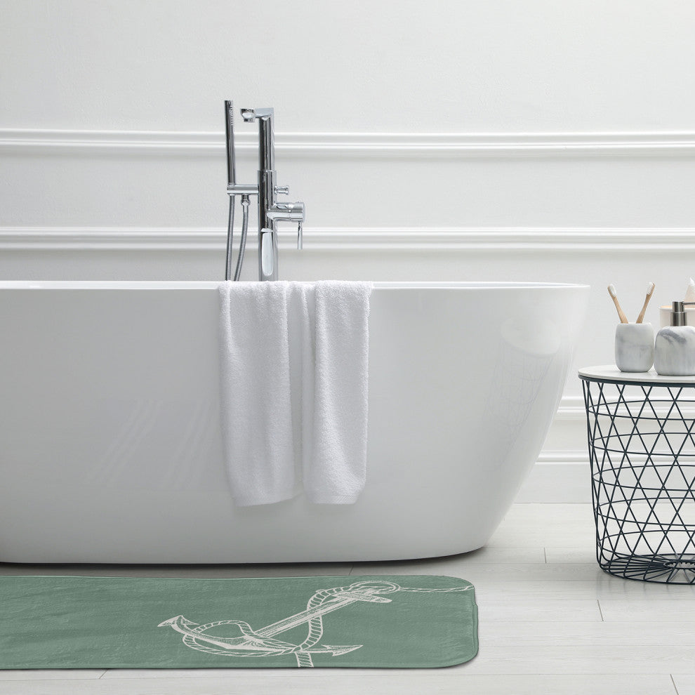 24" x 17" Anchored Bathmat, Sage