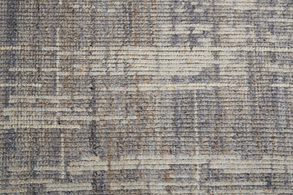Weave & Wander Rheed Wool Rug, Gray/Blue/Ivory, 2ft x 3ft Rug