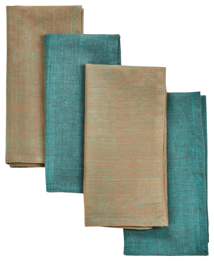 Patina - 100 Cotton, Handwoven Napkins, Set Of 4
