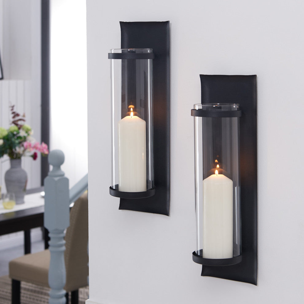 Pillar Candle Sconces, Set of 2