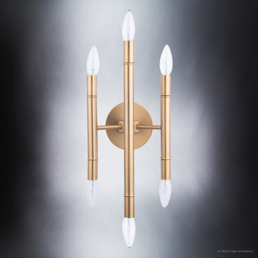 Luxury Mid-Century Modern Wall Sconce, Brushed Brass, ULB2230