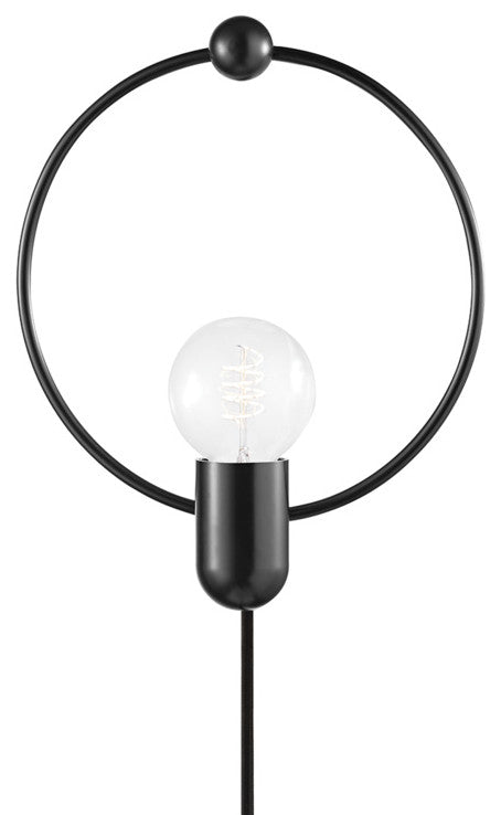 Hudson Valley Lighting Mitzi HL638201-SBK, 1-Light Portable Wall Sconce
