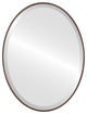 Medina Framed Oval Mirror, Rubbed Bronze, 13"x17"