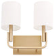 Quorum 5210-2-80 2-Light Wall Mount, Aged Brass