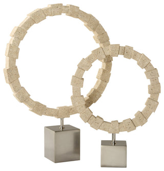 Uttermost Ivory Fusion Stone Rings, S/2