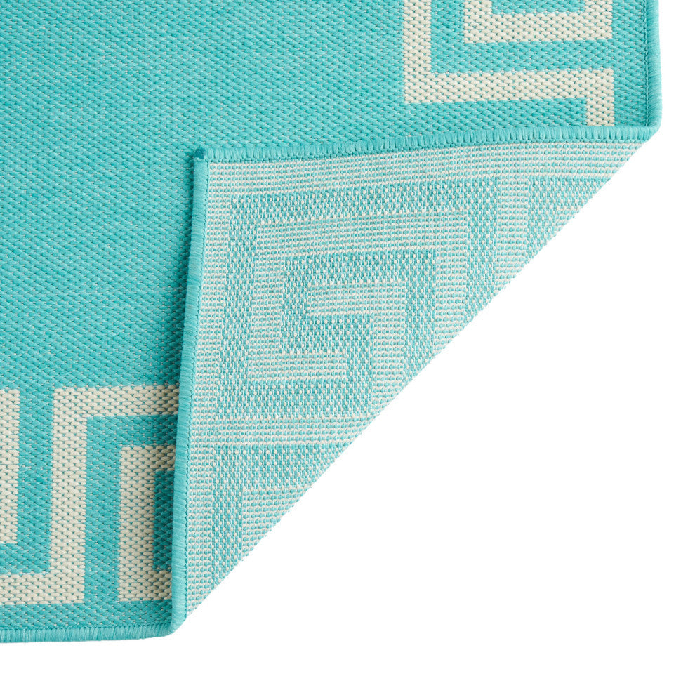 Maxim Indoor Area Rug, Teal/Ivory, 5'3"x7'