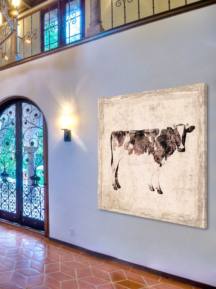 "Cow" Painting Print on Canvas by Irena Orlov