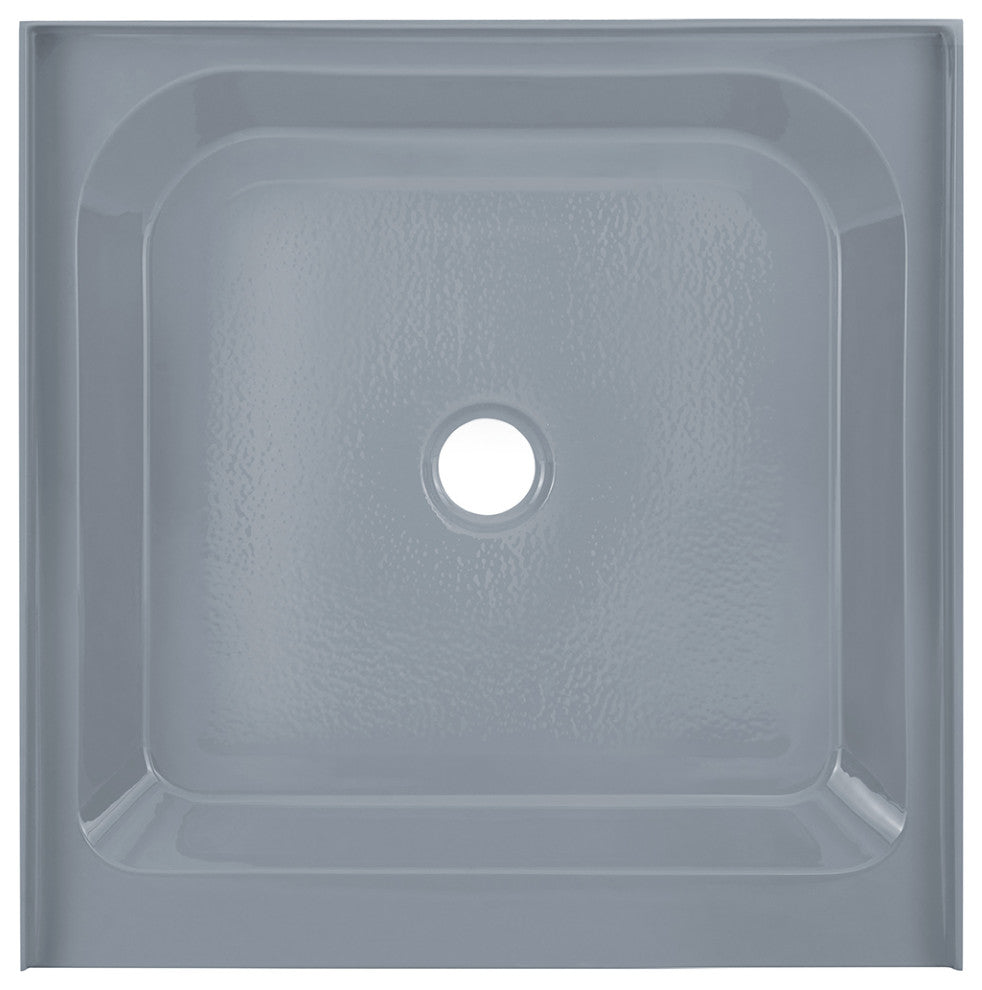 Voltaire 36"x36" Single-Threshold, Center Drain, Shower Base, Gray