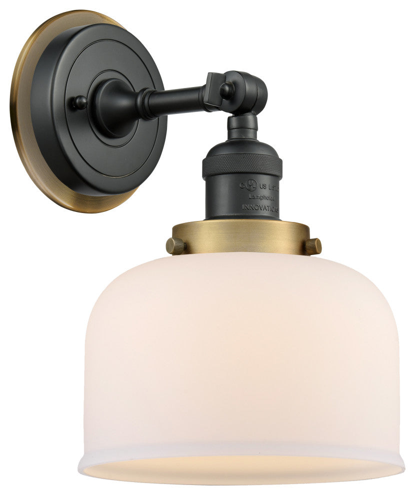 INNOVATIONS LIGHTING 203BK-BPBB-HRBB-G71 Large Bell 1 Light Mixed Metals Sconce