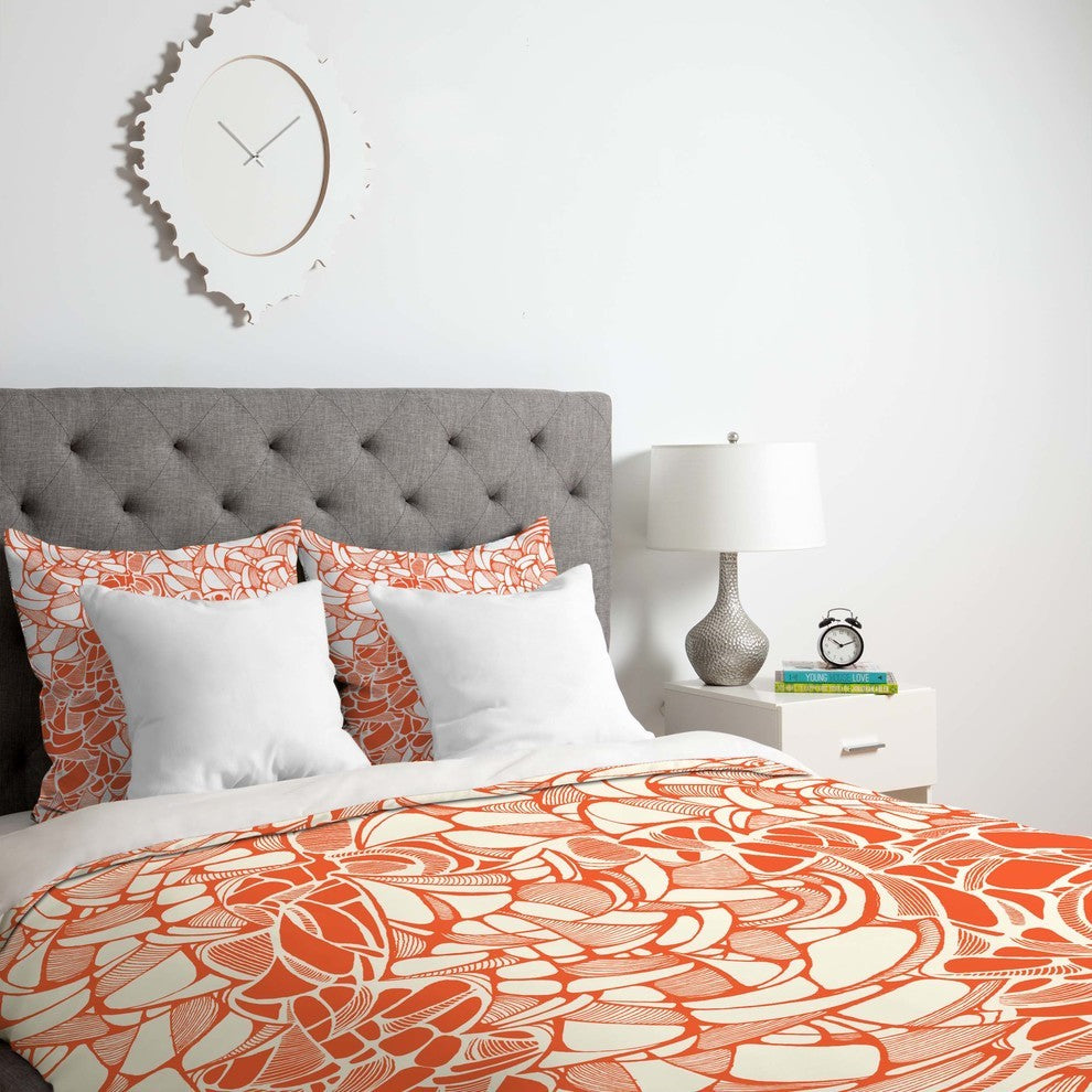 Deny Designs Karen Harris Carillon Tangelo Duvet Cover - Lightweight