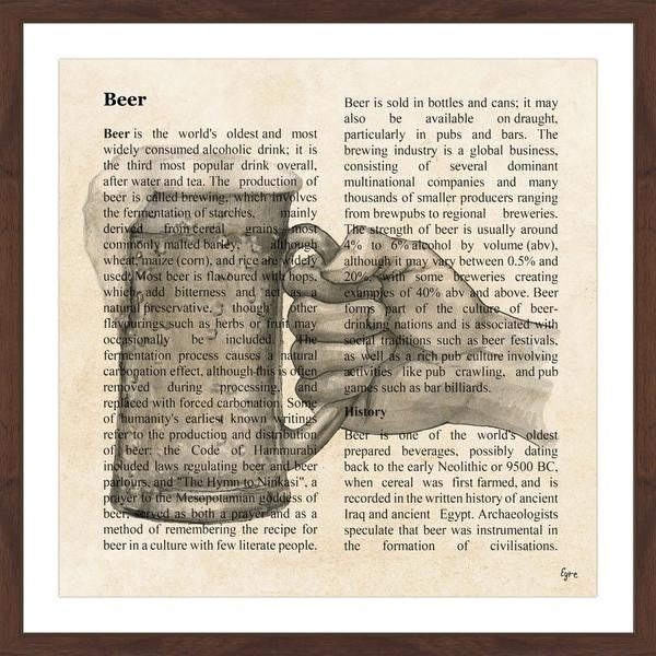 "Beer Toast" Framed Painting Print, 24"x24"