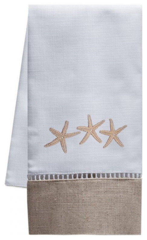 Combo Linen Hand Towel, Three Starfish
