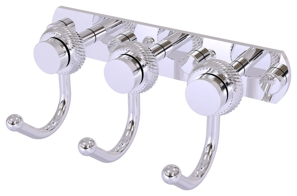 Mercury 3 Position Multi Hook with Twisted Accent, Polished Chrome