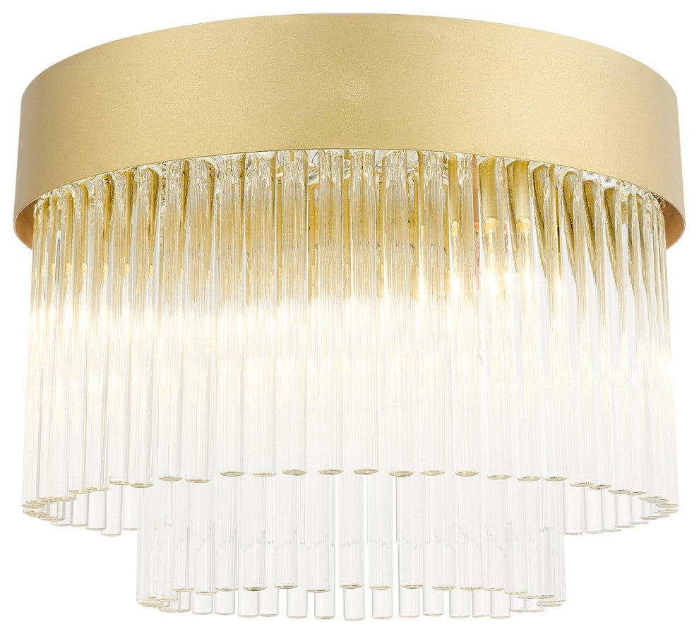 Livex Lighting Norwich 4 Light Brushed Nickel Linear Chandelier