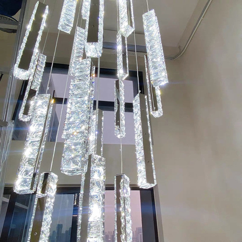 Santa Margherita Ligure | Creative Gold LED Crystal Chandelier, 28 Lights, Warm Light