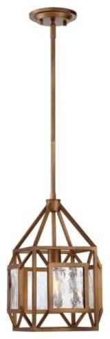 Athina 1-Light Pendant, Gilded Bronze