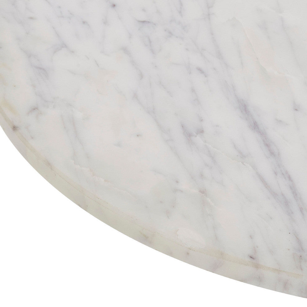 Corrine Aluminum Side Table, Matte Black