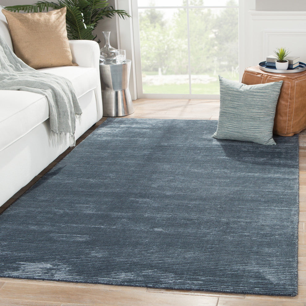 Jaipur Living Basis Handmade Solid Dark Blue Area Rug 9'X12'