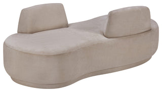 Argyle Upholstered Chaise/Loveseat, Beige, Chenille Fabric