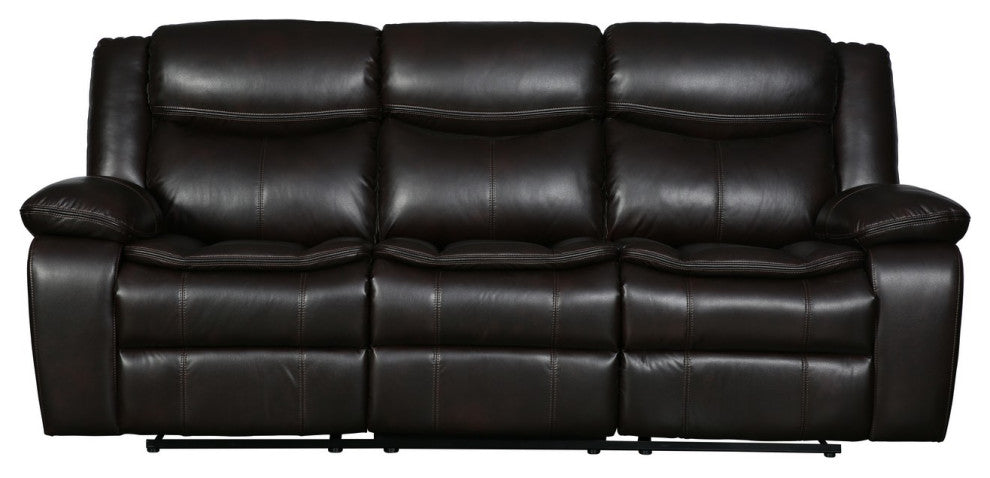Arlington Leather Air Reclining Sofa Brown