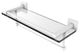 Montero 16" Glass Shelf with Towel Bar, Matte White